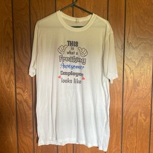 White, stretchy, soft t-shirt